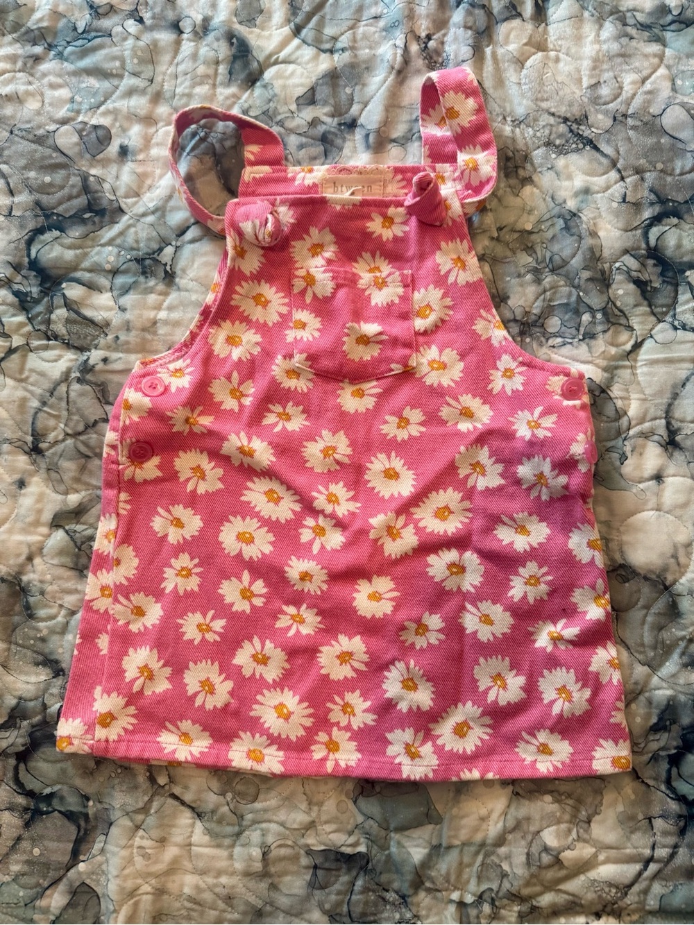 btween Pink Floral Daisy Dress